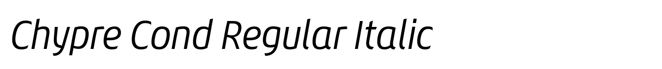 Chypre Cond Regular Italic image